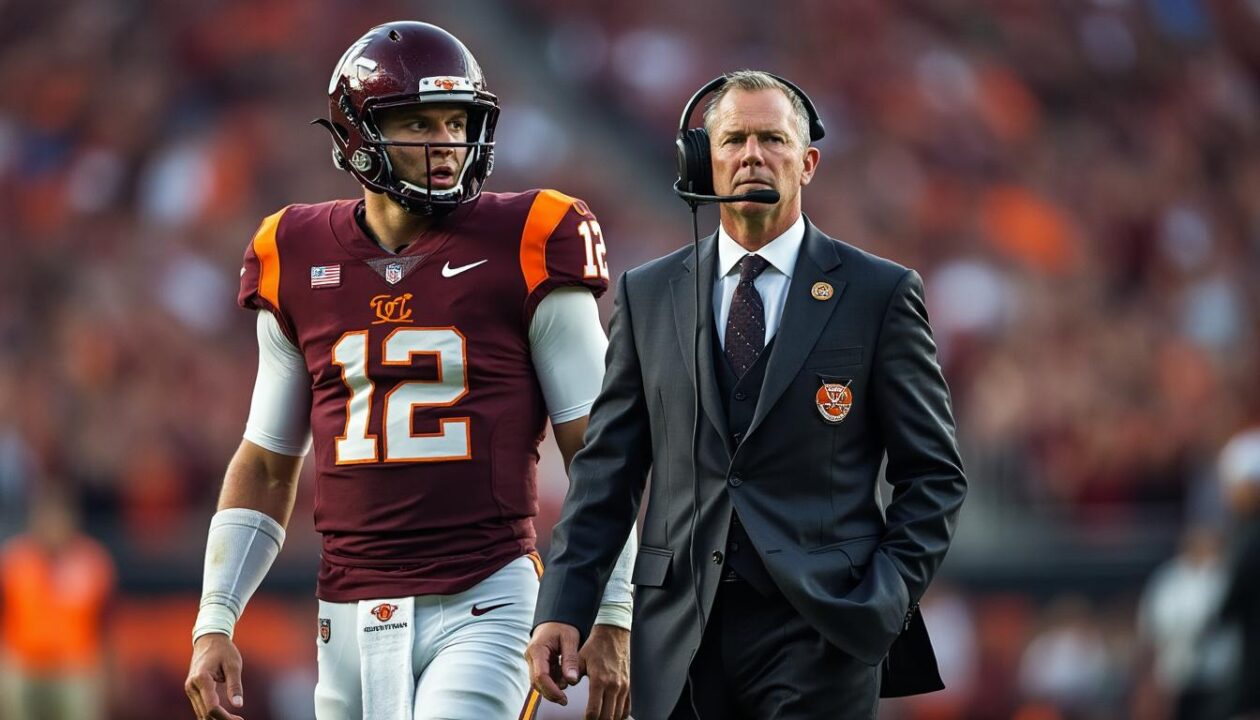 le quarterback huhn rejoint virginia tech, suivant l'entraîneur franklin pour renforcer l'équipe de football.