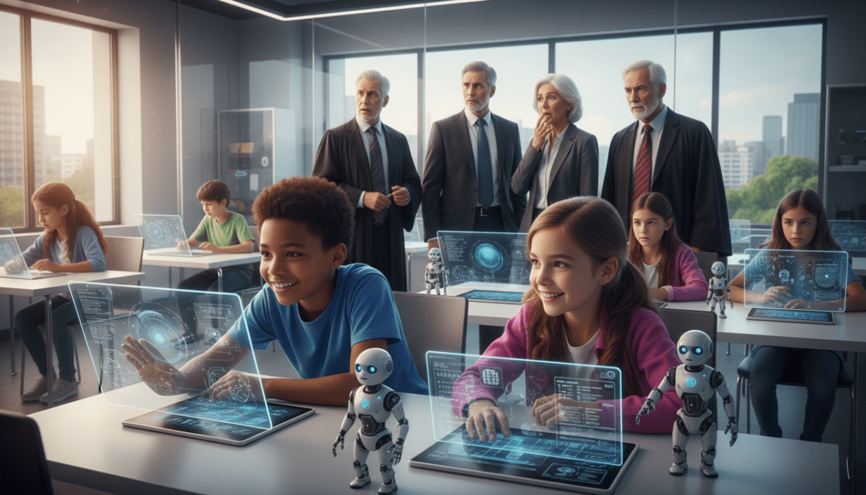 découvrez comment l'intégration de l'intelligence artificielle à l'école suscite des inquiétudes parmi les sceptiques, qui appellent à une réflexion approfondie sur son impact pédagogique et éthique.