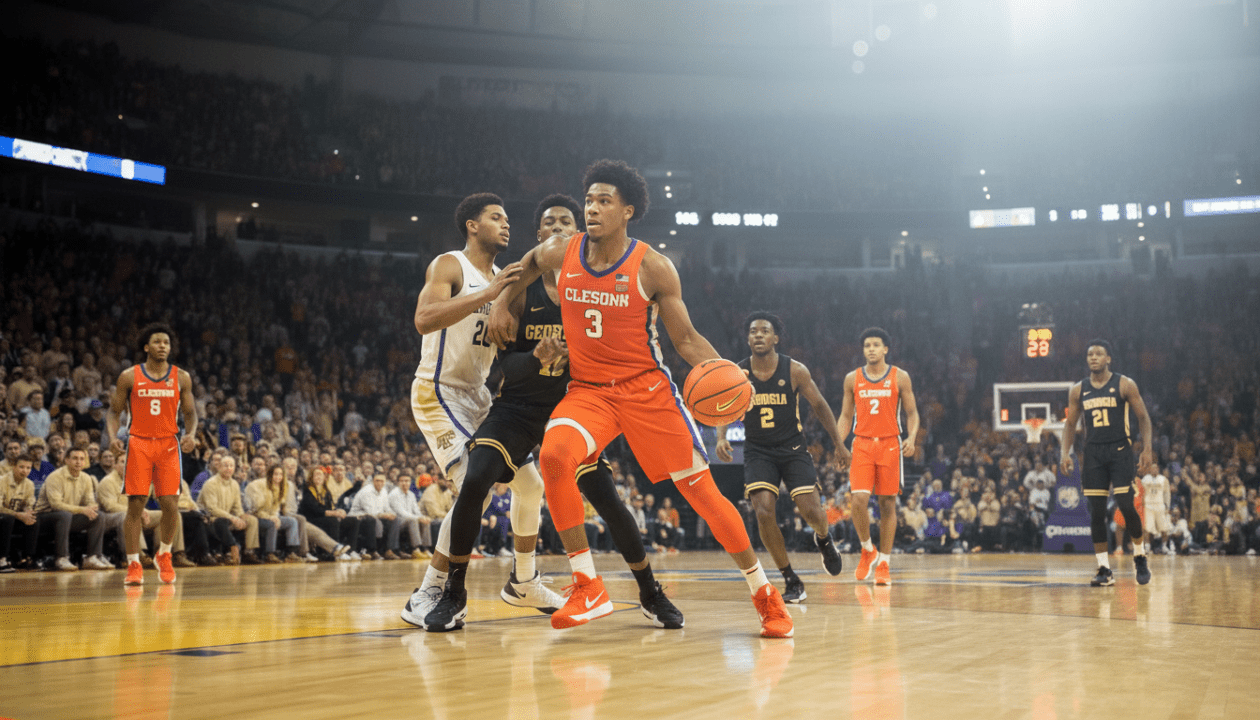 revivez la performance éclatante du n°18 clemson qui a brillé à longue distance pour s'imposer 77-63 face à georgia tech.