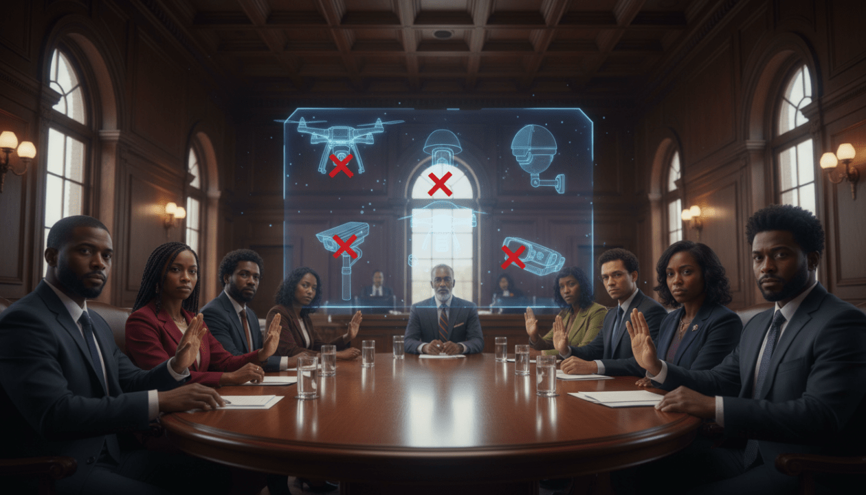 le conseil municipal de durham rejette la proposition technologique des forces de l’ordre, marquant une prise de position importante sur la surveillance et la sécurité locale.