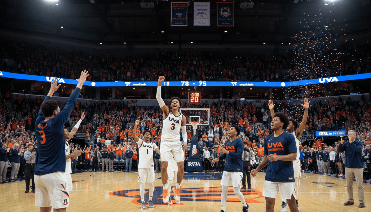 le basket uva conclut la saison régulière sur une note triomphale en battant leur rival historique virginia tech, renforçant leur position pour la suite de la compétition.